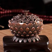 Горелка для благовоний в виде лотоса сплав восемь сокровища тарелка благовония горелка маленькая золотая Золотая горелка для благовоний в виде лотоса сплав восемь сокровища