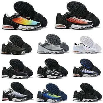

New Tuned Mercuial Outdoor TN Plus 3 OG Mens Running Shoes Male Desig Sports Run Trainers Black White Spider Sneakers 40-45