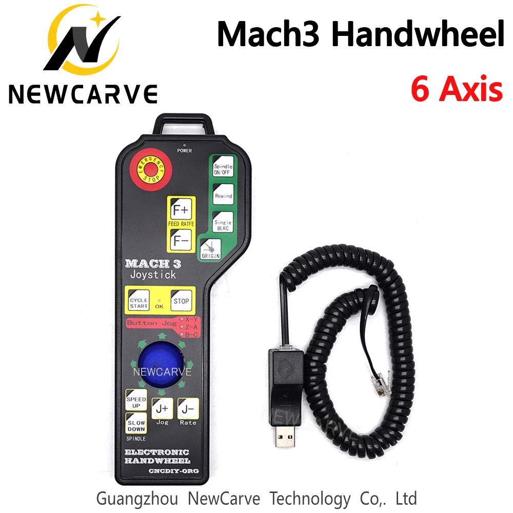 Mach3 6 Axis USB Joystick Rocker Handheld Electronic Handwheel fo CNC Carving US 