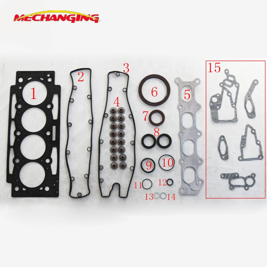 Junta de motor para PEUGEOT, conjunto de piezas de repuesto automotrices, paquete de revisión 307. Y1 206, 406, 806, EW10J4|engine gasket|engine overhaul partscar engine - AliExpress