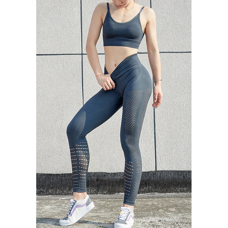 Gray Bra Set Женские леггинсы, бесшовный бюстгальтер+ топ+ штаны, комплект для йоги, одежда для спортзала, спортивная одежда с высокой талией, облегающий костюм, костюм для женщин, спортивная одежда - Цвет: Gray Bra Set