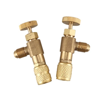 

2Pcs Safety Valve R410A R22 Air Conditioning Quick Coupler Connector Adapters