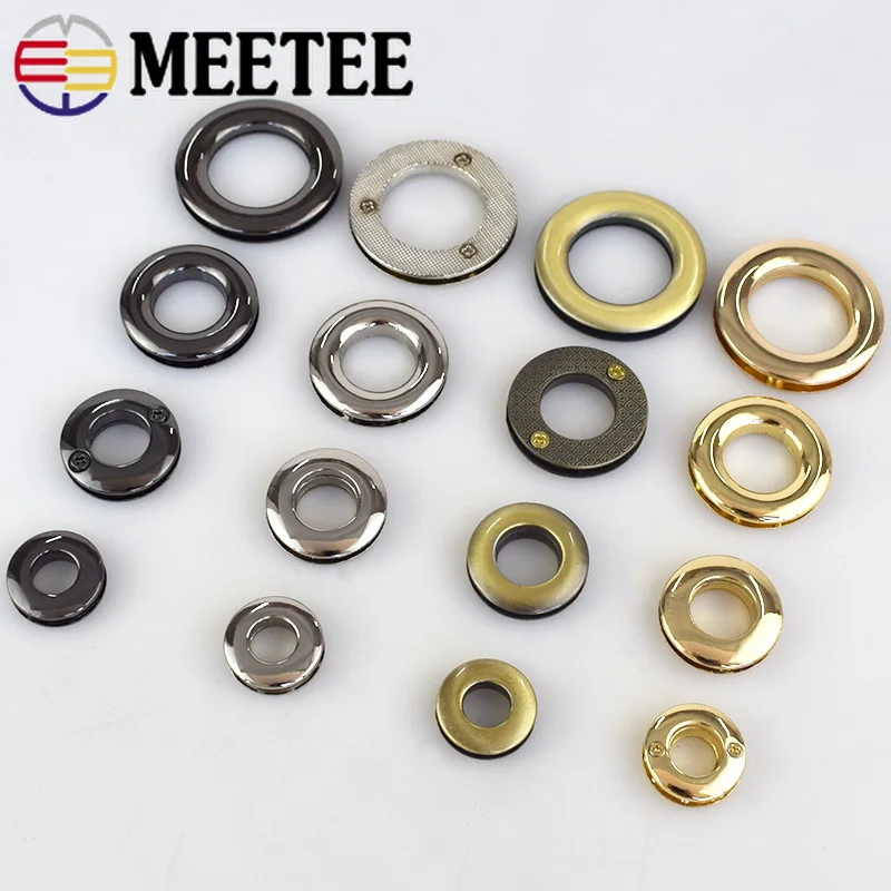Металлические круглые D образные кольца Meetee 4 шт. отверстие винт для сумки ремня