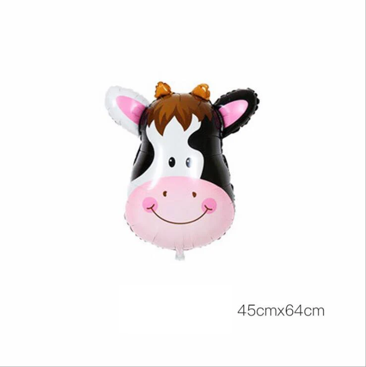 cow 2 шт. мини-шары из фольги для животных украшения для дня рождения Детские шарики для рыбки надувные игрушки Детские шарики для вечеринки - Цвет: cow