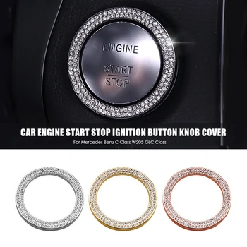 

Car Engine Start Stop Ignition Button Knob Cover Trim Sticker For Mercedes Benz C Class W205 GLC Class