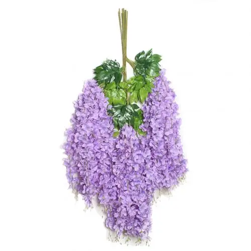 Purple Blue 1 шт. для свадьбы искусственные цветы искусственные глицинии Haning цветок настенный Декор Поддельные Цветы свадебное украшение для сада домашний декор - Цвет: Purple Blue