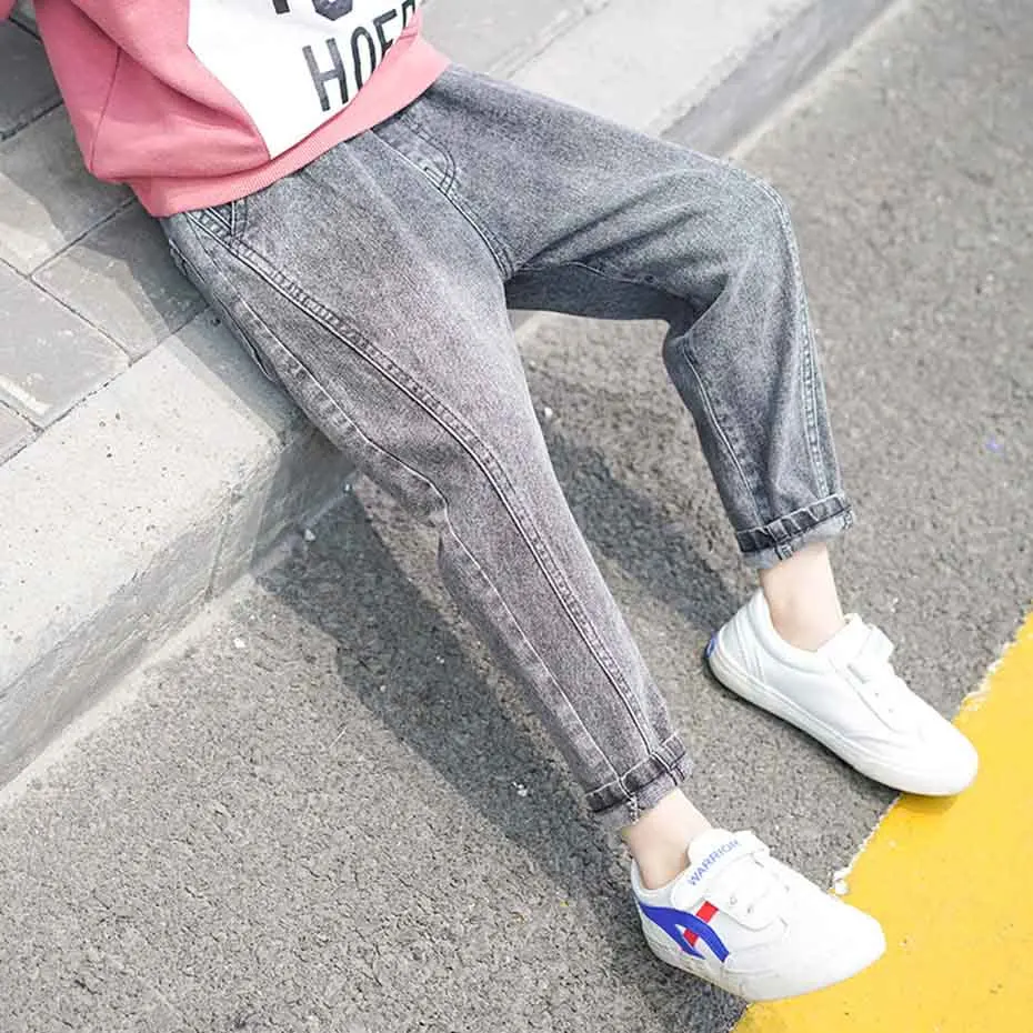 AS PICTURE Jeans For Boys Solid Patchwork Kids Boy Jeans Casual Jeans For Kids Autumn Simple Fashion Children's Clothing For Boys Christmas - Color: AS PICTURE