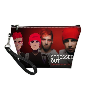 

THIKIN Twenty One Pilots Print Cosmetic Bag Travel Make Up Bags New Arrive Fashion Makeup Pouch for Ladies Girls Toiletry Case