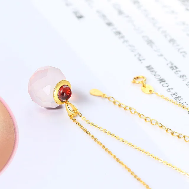 여성의 럭셔리한 매력을 향상시키는 MoBuy의 크리스탈 볼 펜던트 목걸이