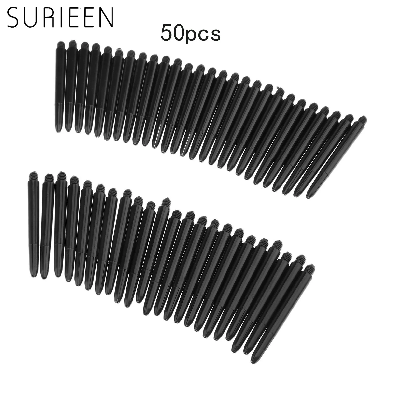 50Pcs Black Soft Safety Plastic Short Dart Shafts Stubby Stems Dart Tips Points