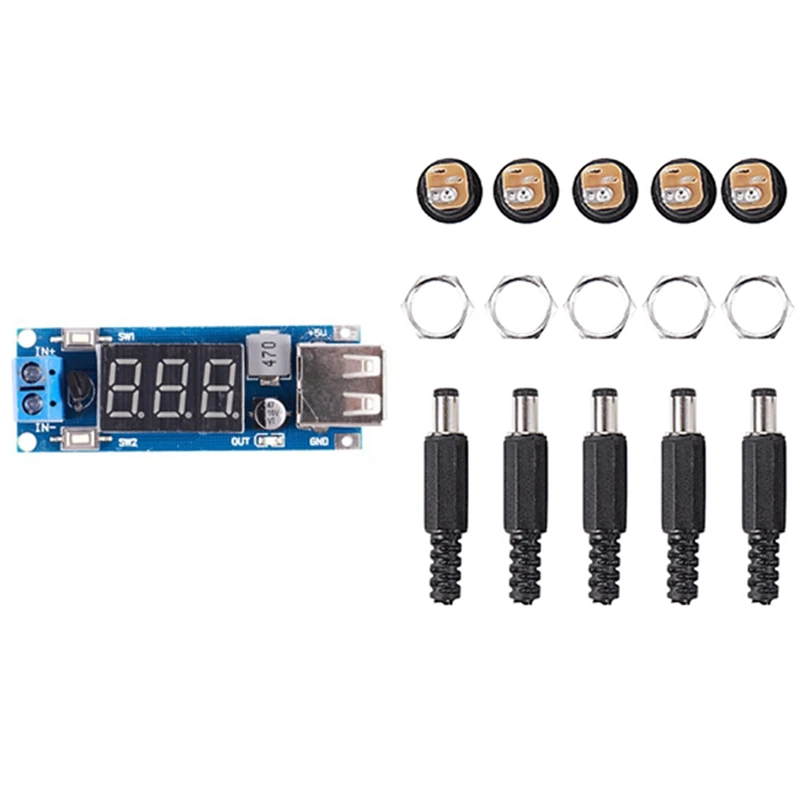 DC 4 5 40 В до 2A USB понижающий модуль преобразователя Напряжения С шт. гнездовой