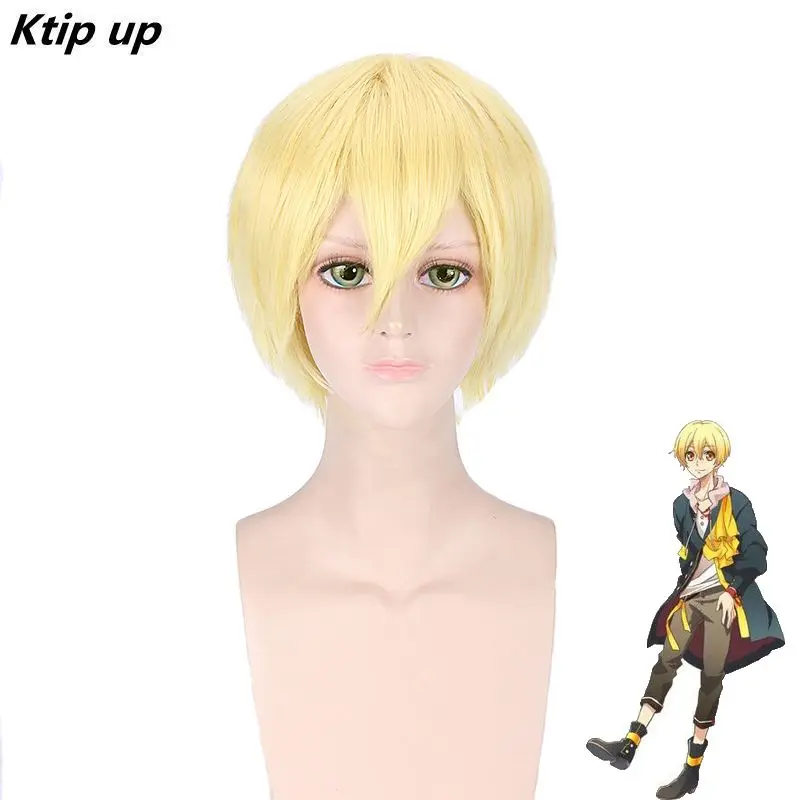

Ktip Up New Tsukiuta. The Animation Men Cosplay Wigs SHIWASU KAKERU Short Synthetic Hair Perucas Cosplay Wig