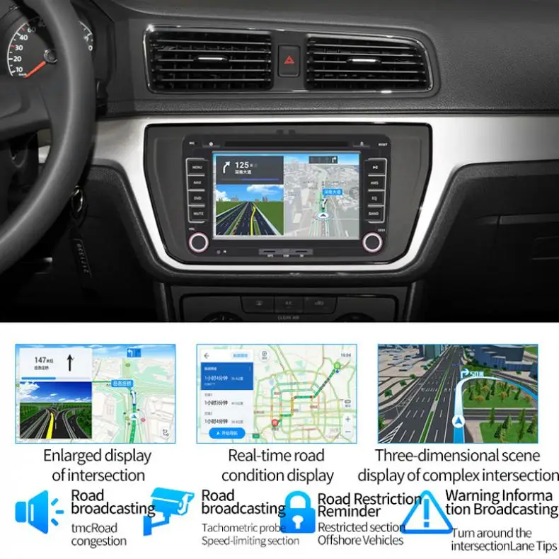 2 DIN HD емкостный сенсорный экран Bluetooth автомобильный DVD MP5 gps Navi плеер с RDS+ камера подходит для Volkswagen VW Skoda