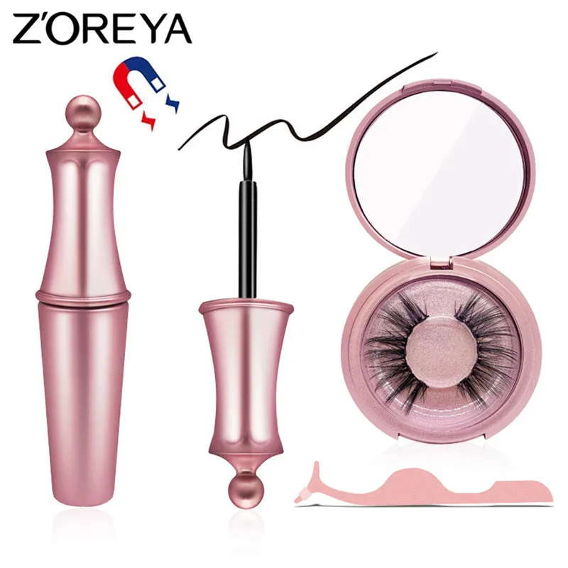 

ZOREYA Magnetic Eyeliner & Magnetic False Eyelashes & Tweezer Set Long Lasting Waterproof Eyeliner and Eyelashes
