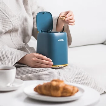 

Home trash can, living room, desktop, convenient storage trash can, cleaning and sorting, multi-function pressing trash can