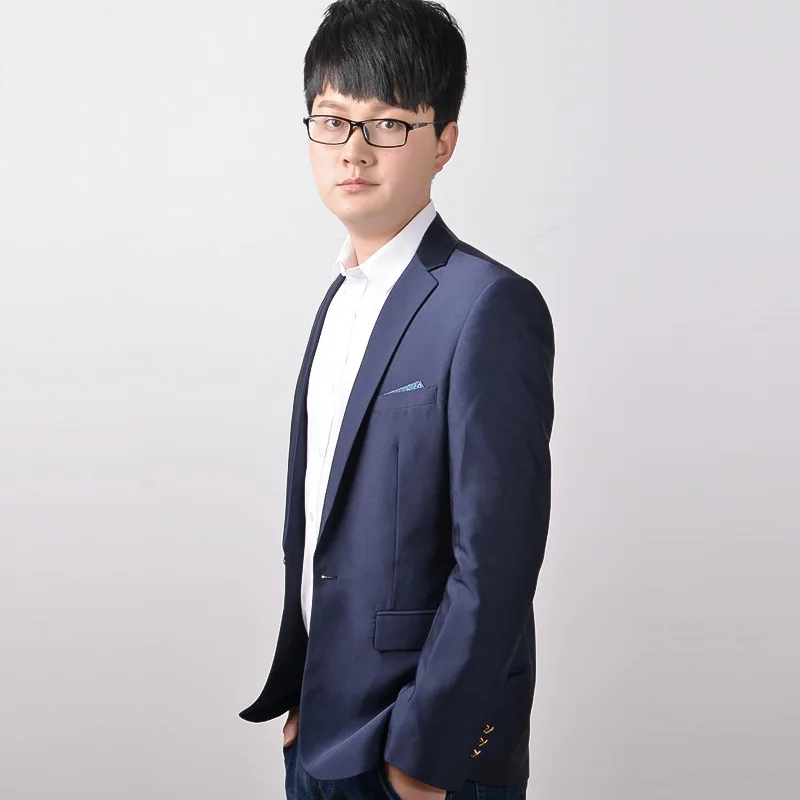 Стиль Для Мужчин 'S Бизнес детская одежда в Корейском стиле-Стиль Slim Fit Бизнес пиджак Для Мужчин's Банкетный торжественное платье костюм адаптируемые под требования заказчика