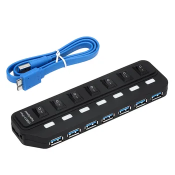 

USB HUB 3.0 7 Ports Switch Multiple USB Splitter Porta Panel for Laptop PC Pro iMac PC Laptop Notebook Accessories