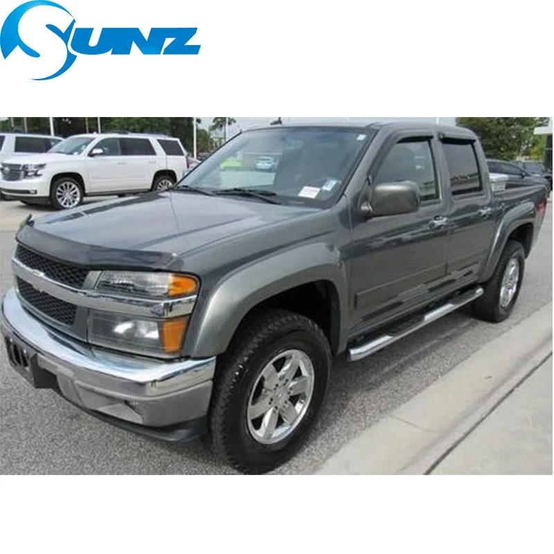 Дефлекторы боковых окон для chevrolet colorado 2008 2009 2010 2011 Черный дверной козырек Защита от Солнца Автомобильные аксессуары SUNZ