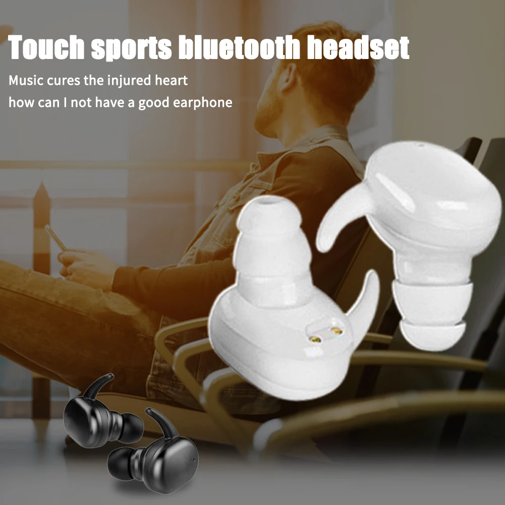 В ухо подарок Bluetooth 5,0 беспроводные наушники двойной стерео наушники с сенсорным управлением спортивный звуковой микрофон стабильный мини перезаряжаемый