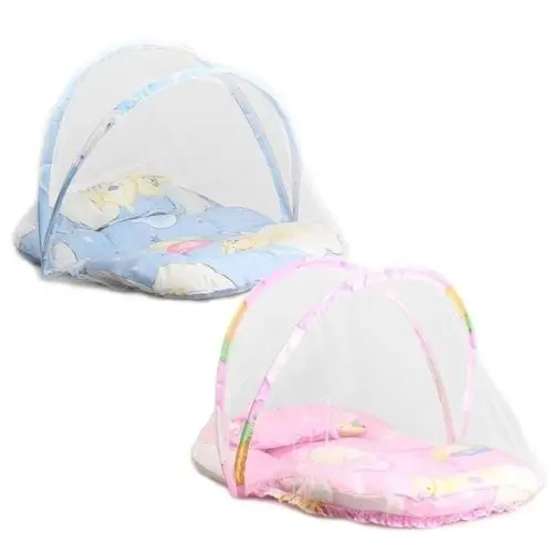 Brand New Portable Foldable Baby Kids Infant Bed Dot Zipper Mosquito Net Tent Crib Sleeping Cushion collapsible portable