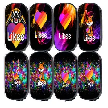 

Russia Likee App Kids Pencil Case Fashion New High Quality LIKEE Video Cute Stationery Box Students Boys Girls Makeup Bags