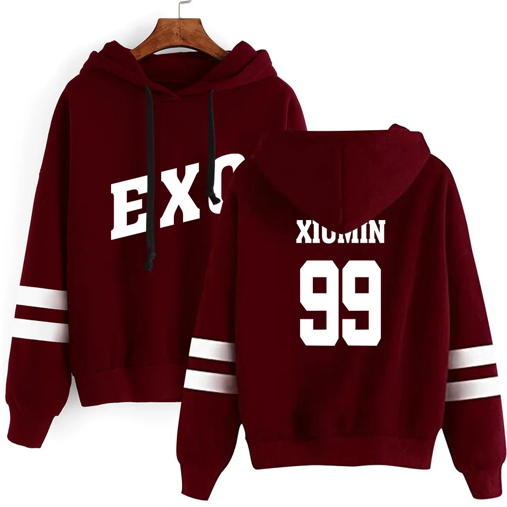 Kpop EXO толстовки женские Harajuku Повседневный Спортивный костюм Свободная Толстовка