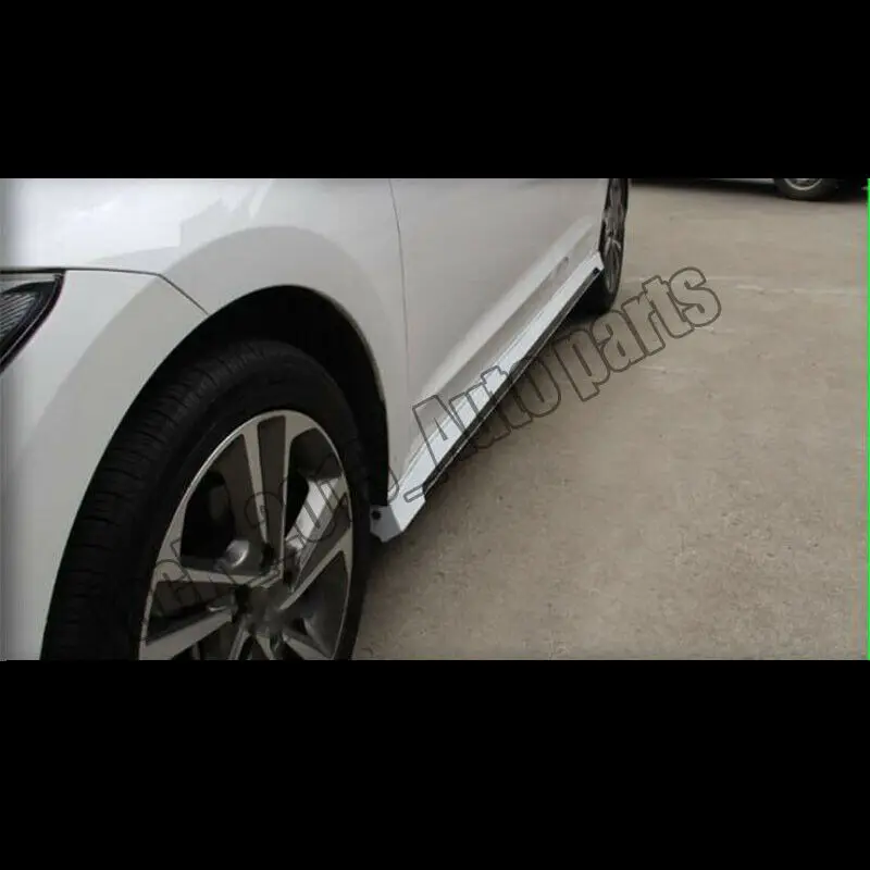 Автомобильная модификация автомобильные аксессуары боковые юбки спойлер комплекты кузова черный+ белый подходит для hyundai Elantra