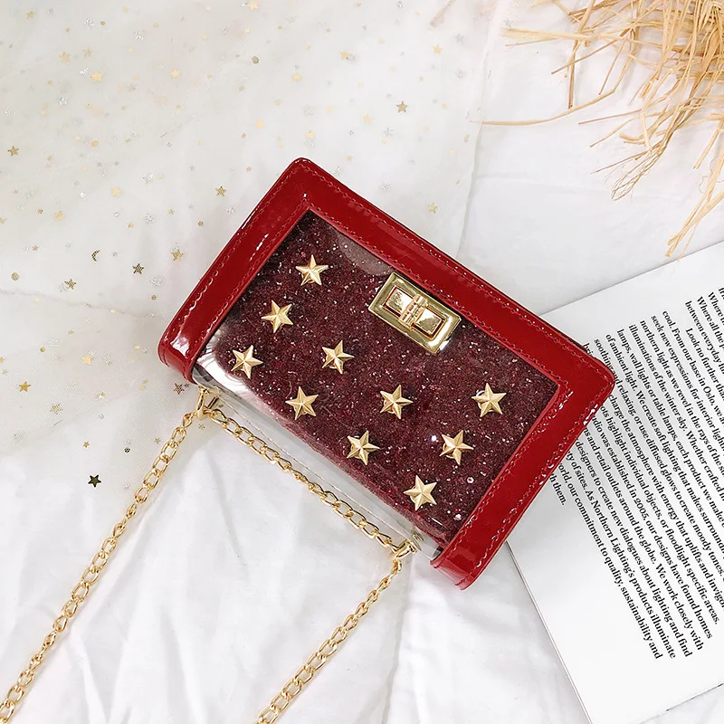 

New Style Bag 2019pu Joint Square Sling Bag Korean-style Simple Casual WOMEN'S Single-shoulder Bag Chain Oblique