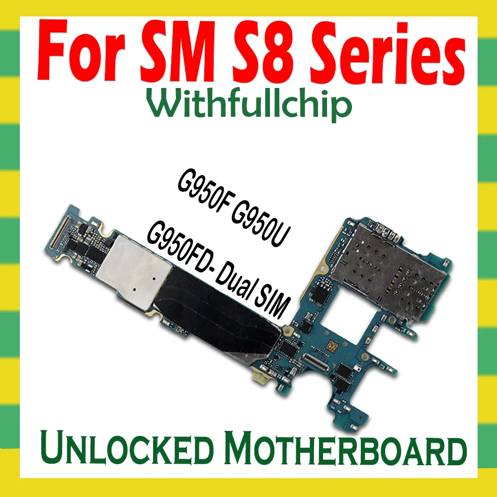 Материнская плата для Samsung Galaxy S8 G950F G950FD G950U 64 ГБ разблокированная полные чипы IMEI
