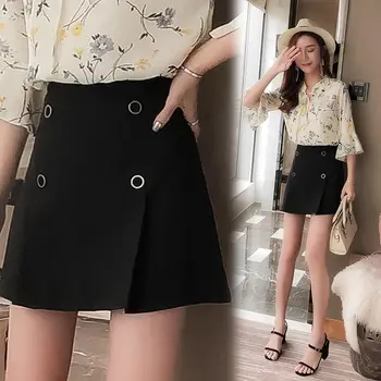 

2020 New Style Skirt Student Sheath A- line Skirt High-waisted Short Skirt One-step Skirt Dress Summer