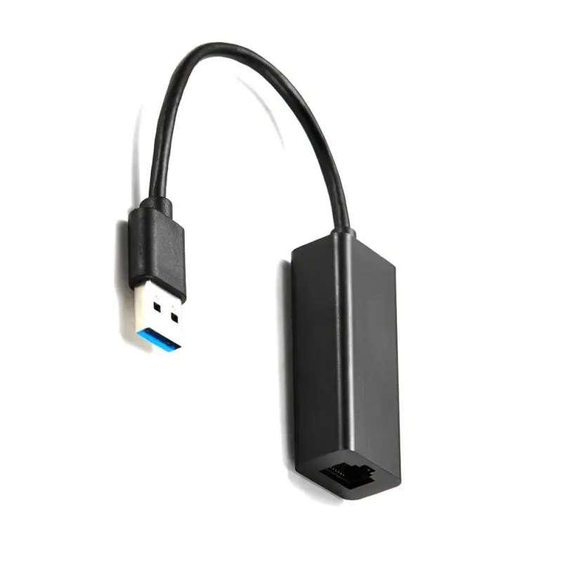 Черный USB 3,0 для RJ45 LAN Ethernet адаптер до 5 Гбит/с карта памяти - Цвет: Черный