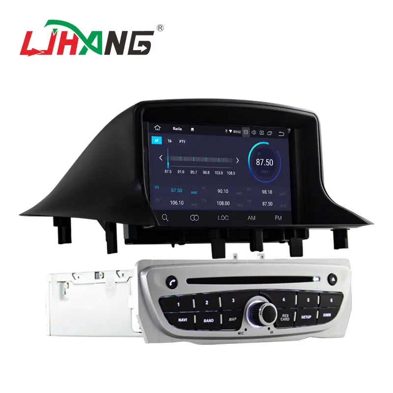 Best LJHANG 1 Din Car Radio Android 9.0 Car DVD Player For Renault Megane 3 Fluence 2009-2015 WIFI Multimedia GPS Navi Headunit Audio 2