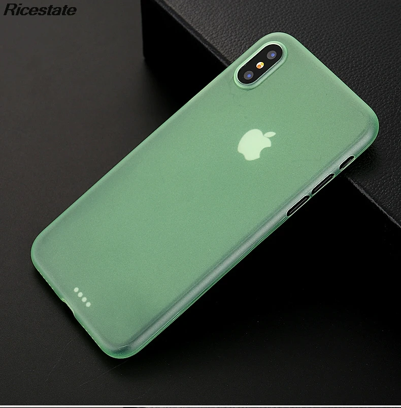 0,3 мм ультратонкий жесткий чехол PP для iphone 11 Pro X XR XS MAX чехол для iphone 11 Pro Max 6 7 8 Plus защитный полупрозрачный чехол - Цвет: Зеленый