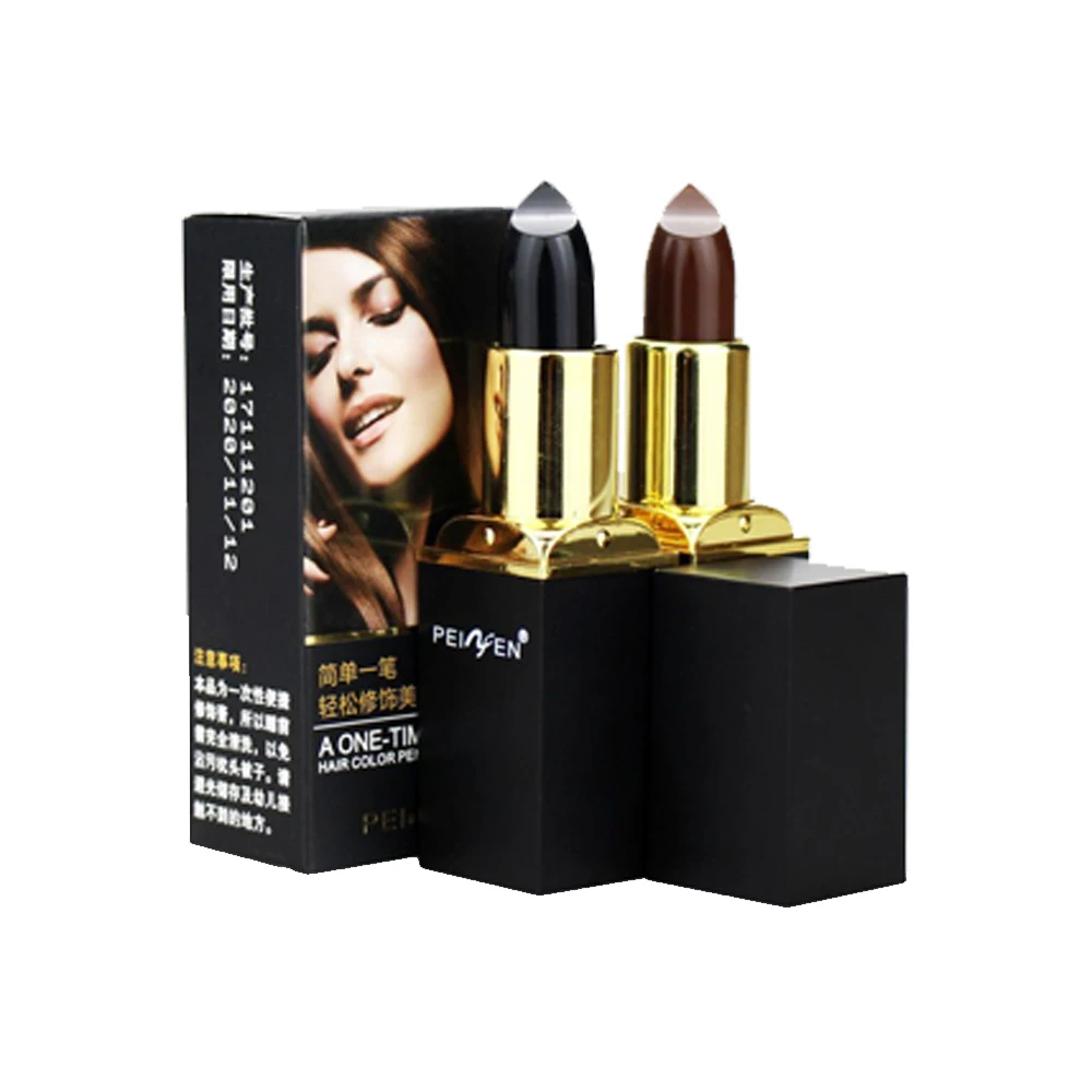 

Black Brown Hair Dyeing Brush and Lipstick Hair Dyeing Cream Covers White Hair at One Time Eenmalige haarverf