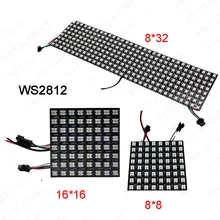 WS2812B панельный экран; 8*8/16*16/8*32 пикселей DC5V полноцветный 256 пикселей цифровой программируемый адресуемый светодиодный экран