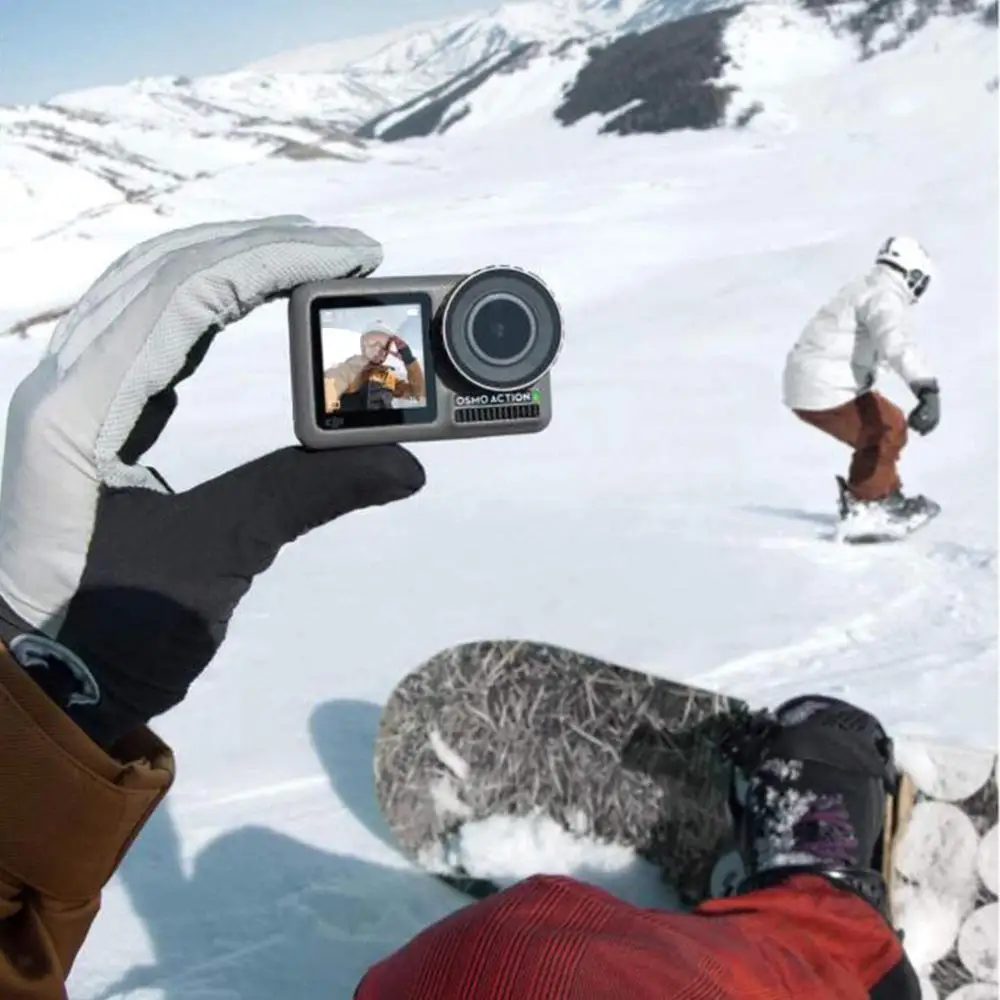 Полноэкранный протектор для DJI Osmo Action, 2-Pack 9H твердость против царапин Закаленное стекло Защитная пленка для объектива аксессуары