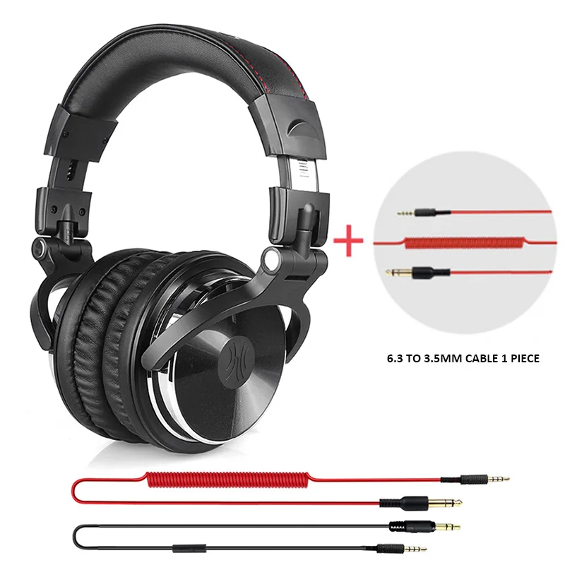 Black-Extra Cable Oneodio проводной мониторинг HIFI наушники стерео Бас студия смешивания гарнитура адаптер- Закрытая задняя DJ наушники для телефона ПК - Цвет: Black-Extra Cable