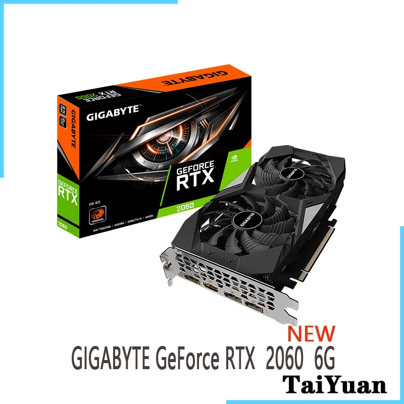 Графическая карта GIGABYTE GeForce RTX 2060 6G GPU с поддержкой десктопного процессора