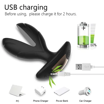 Electric Shock Male Prostate Massager Wearable Anal Plug Gay Vibrator Wireless Dildo Butt Plug Dilator Anal​ Toy for Man Woman 5