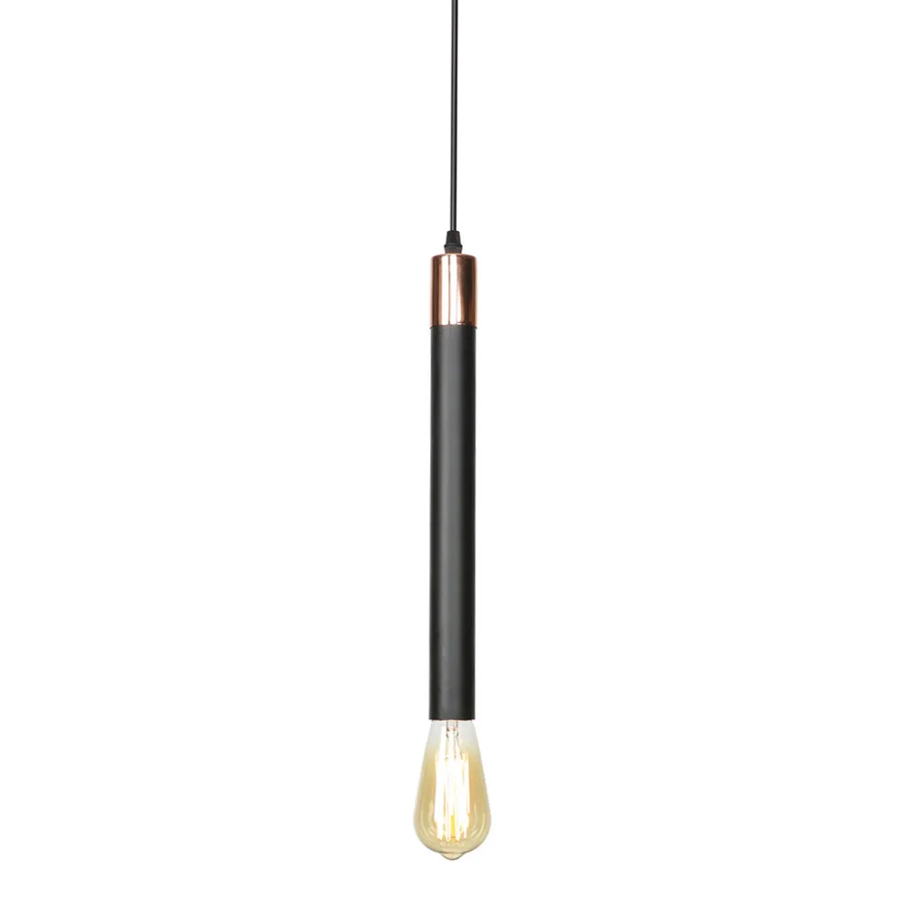 Современный подвесной светильник в стиле лофт с железной цилиндрической трубкой, длинная трубка, светодиодный подвесной светильник, лампы для бара, домашний декор, светильник E27, светильники