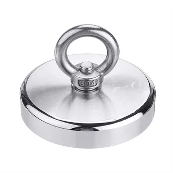 

D90mm 400Kg Neodymium Recovery Magnet Strong Ho Diving Rope For Detecting Metal Treasure