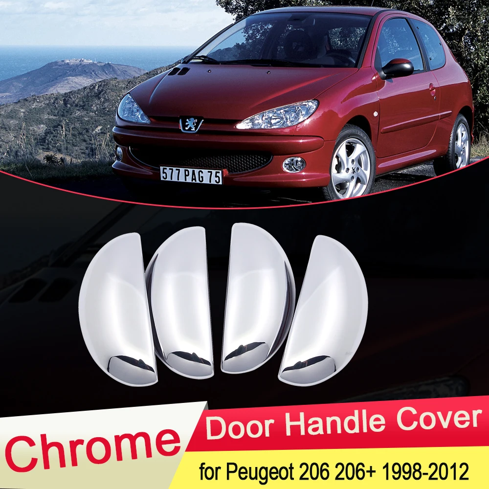 Для Peugeot 206 + 206sw 206cc 1998 ~ 2012 хромированная Дверная ручка Крышка внешняя отделка