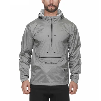 

Men's Fashion Ultra-thin Breathable Hooded Sweatshirts Bodybuilding Quick-Dry Workout Long Sleeve Multi-Functional Tracksuit Top