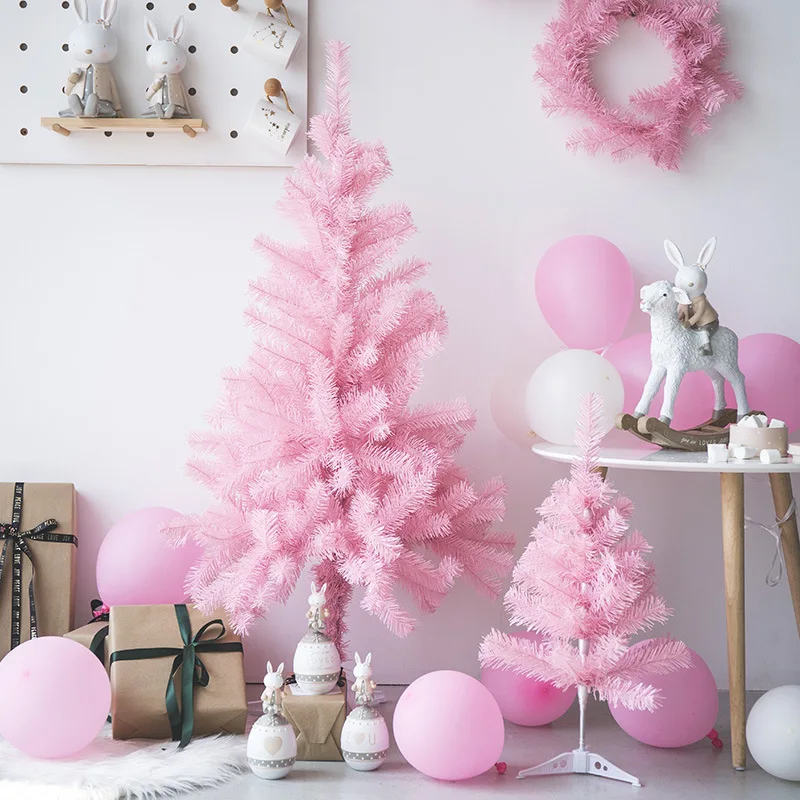 60/120/180CM Romantic Pink Christmas Tree Decorations Garland Long Vine Christmas Bauble Shopping Mall Window Arrangement Prop