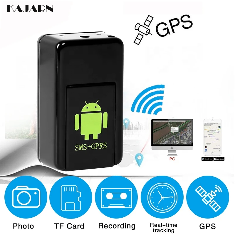 

KAJARN GPS Trackers Children GF08 Universal Camera Activated Mini Remote Locator Voice Antilost Real Time GSM/GPRS Listening
