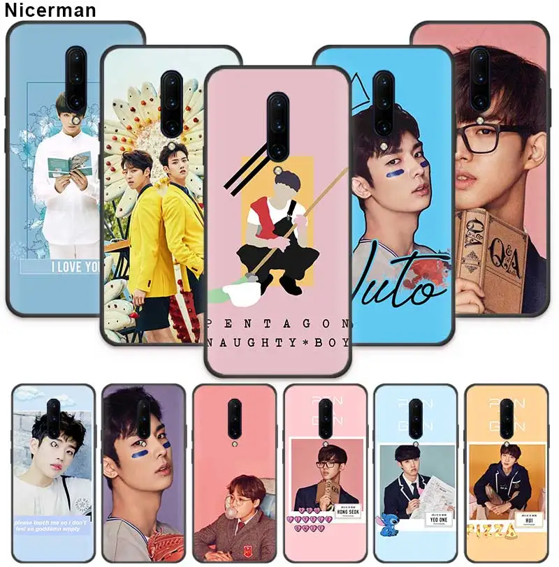 

Pentagon kpop Korean Group Boy Case for Oneplus 7 Pro 5G 6 6T Black Silicone Soft Phone Cover Coque Oneplus7 Oneplus6T Oneplus6
