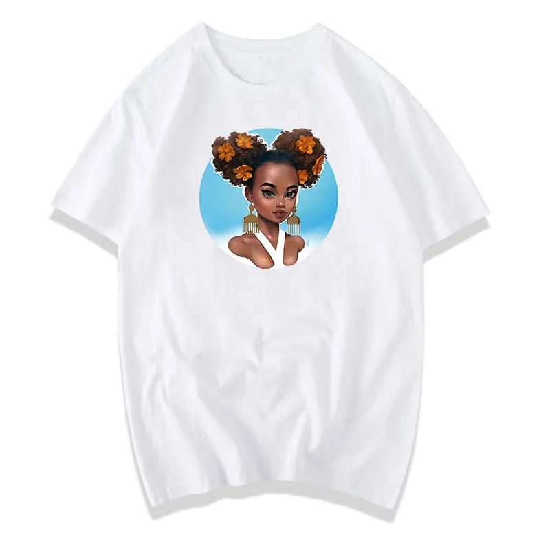 

High Quality Black Girl Magic Custom Women Shirts Melanin T Shirt For Women