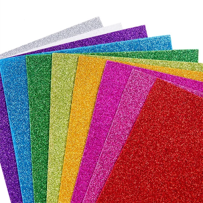 5PcsbagGlitterFoamPaperScrapbookSpongePaperDecorations