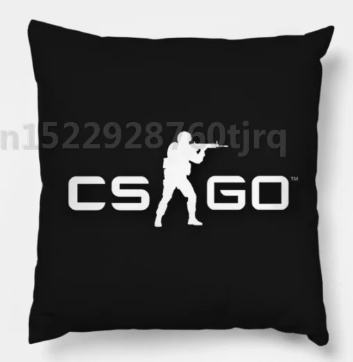 Чехол для подушки с принтом "COUNTER STRIKE CS GO", Хлопковый чехол для подушки 45X45 см, 55X55 см(двусторонний
