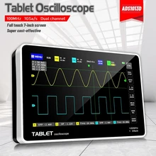 Daniu atualizado versão ads1013d 2 canais 100mhz * 2 faixa largura 1gsa/s taxa de amostragem osciloscópio com 7 Polegada 800*480 cor tft